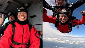 戴資穎去高空跳傘。（圖／翻攝自戴資穎臉書）