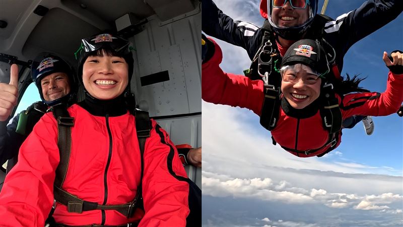 小戴奧地利跳傘圓夢 自爆「口水大失控」