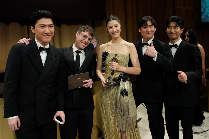 《Kpop 獵魔女團》主題曲〈Golden〉獲奧斯卡最佳原創歌曲。（圖／美聯社／達志影像）