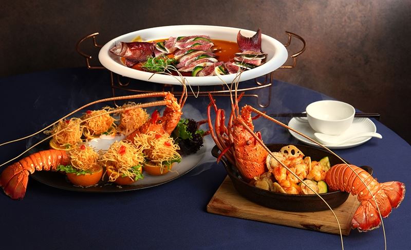 享鴨推出鴨霸雙龍宴，名字內有龍的顧客，內用套餐就能免費吃龍蝦或七星斑奢華好菜。（圖／品牌業者提供）