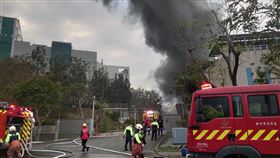 台電竹園變電所發生火警台電竹園超高壓變電所16日下午3時26分發生火警，現場冒出濃煙，消防單位獲報緊急派員前往灌救。中央社記者張建中攝　115年3月16日