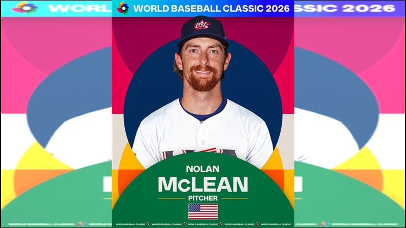 美國隊先發投手麥克萊恩（Nolan McLean）。（圖／翻攝自X平台 @WBCBaseball）
