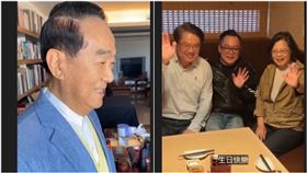 蔡英文、林右昌、童子瑋向宋楚瑜祝壽。（圖／童子瑋辦公室提供）