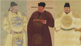 如果唐太宗李世民（左）、宋太祖趙匡胤（中）、明太祖朱元璋（右）放進一個類似三國鼎立的格局，這樣的「新三國」誰能一統天下？（圖／翻攝自維基百科）