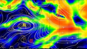 鄭明典指出，台灣上空出現「高氣壓」，使台灣天氣穩定，白天增溫明顯。（圖／翻攝自鄭明典臉書）