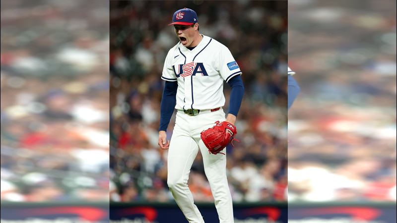 美國隊兩名重要後援投手教士隊終結者米勒（Mason Miller）。（圖／翻攝自X平台 @USABaseball）