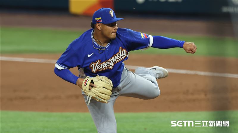 WBC4強賽，委內瑞拉隊第3任投手澤帕（Angel Zerpa）。（圖／特派記者劉彥池攝影