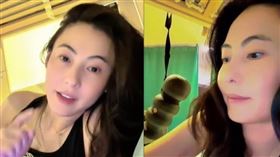 近期張柏芝上傳一段剛睡醒的自拍影片，以完全素顏狀態入鏡，意外讓網友把焦點全放在她的臉上，討論度瞬間飆升。（圖／翻攝自張柏芝IG）