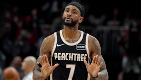 亞特蘭大老鷹隊亞歷山大-沃克（Nickeil Alexander-Walker）攻下生涯新高41分。（圖／美聯社／達志影像）