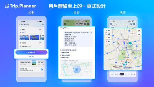 Trip.Planner將參考交通與景點營業時間，自動安排每日景點順序，並透過地圖介面呈現行程路線，讓旅客更直觀掌握整體旅程。（圖／Trip.com提供）
