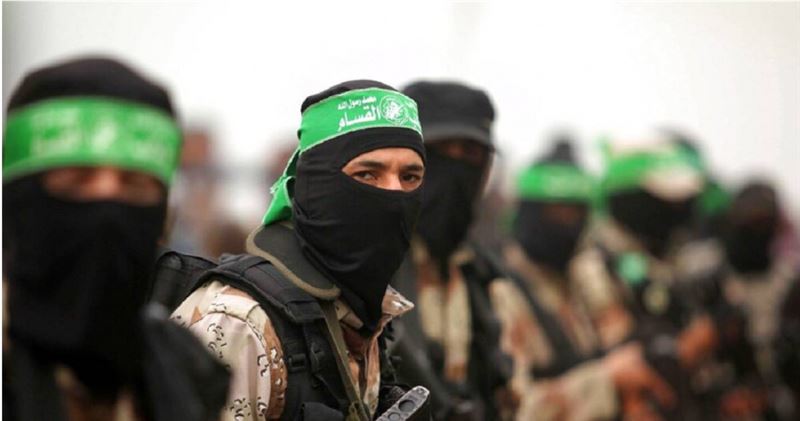 巴勒斯坦準政府及軍事組織「哈瑪斯」（Hamas）的武裝人員。（圖／達志／美聯社）