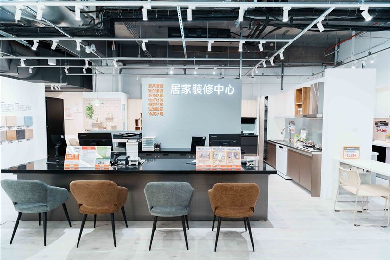 特力屋新竹林森店占地超過470坪，其中居家裝修中心精心規劃系統家具。（圖／品牌業者提供）