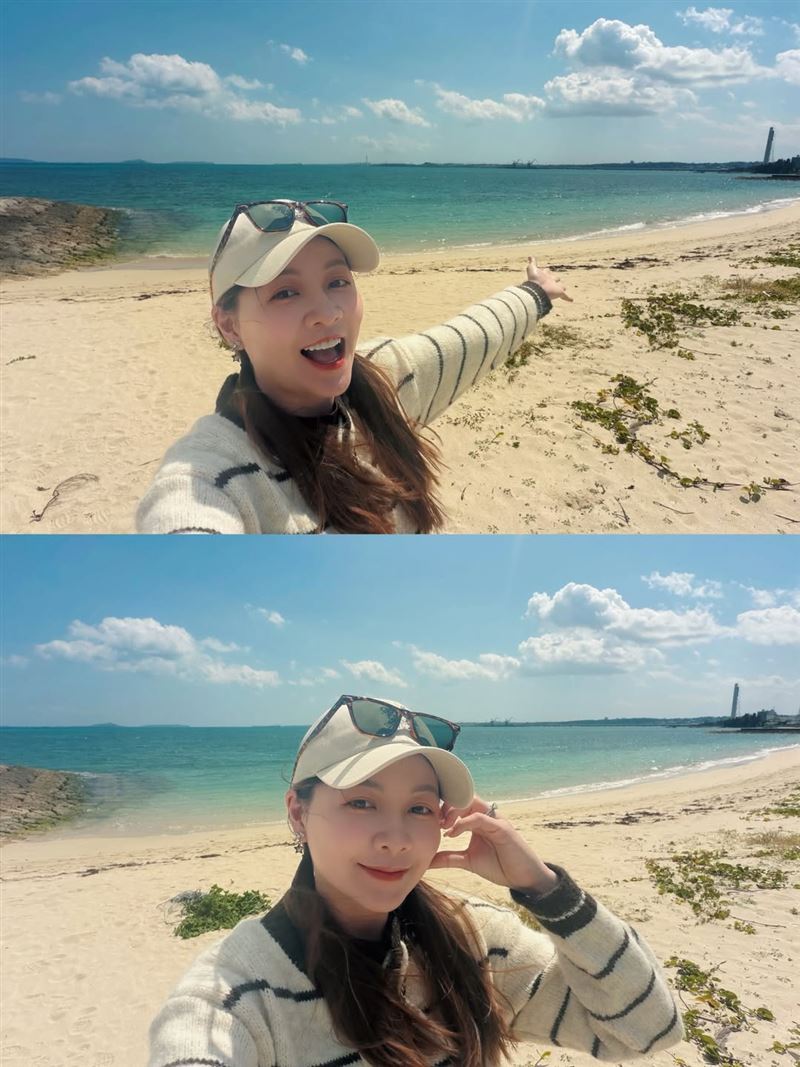 謝京穎對於能順利出國放風心滿意足。（圖／翻攝自謝京穎IG）