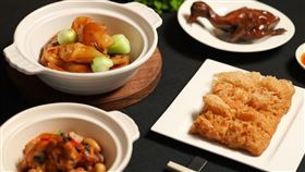 晶華軒主廚將鴿、鴨、鵝、雞四種珍禽透過粵式料理手法演繹經典時令美味。（圖／飯店旅宿業者提供）