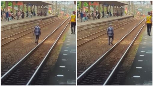 台鐵樹林站老翁入侵鐵軌　站務員月台狂追