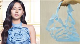 周子瑜近日與超商合作，有網友發現拍廣告的服裝，竟與過去微波外帶用的提網相似。（圖／翻攝臉書／7-11）