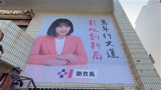 謝衣鳯搶掛參選看板秀決心　黨內擔憂1事