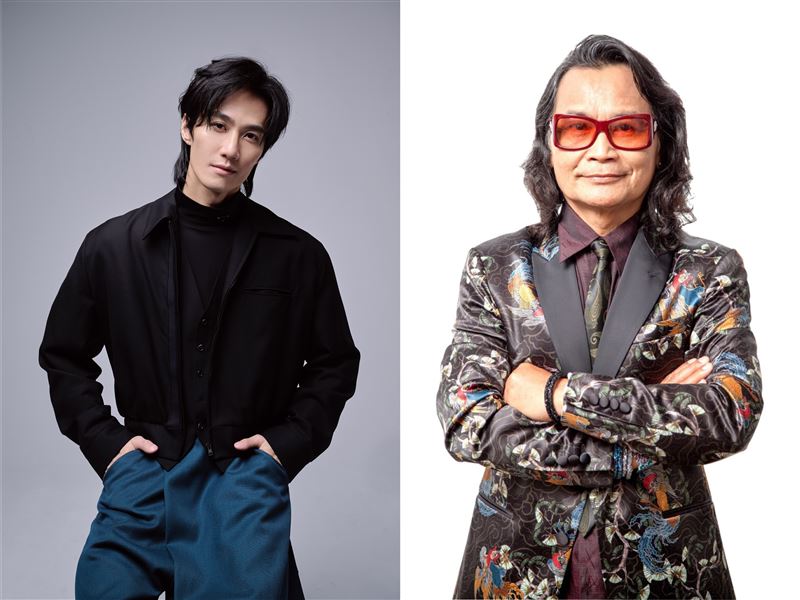 李英宏（左）與沈文程（右）合作翻玩經典，展現前後輩歌手傳承意義。（圖／三立提供）