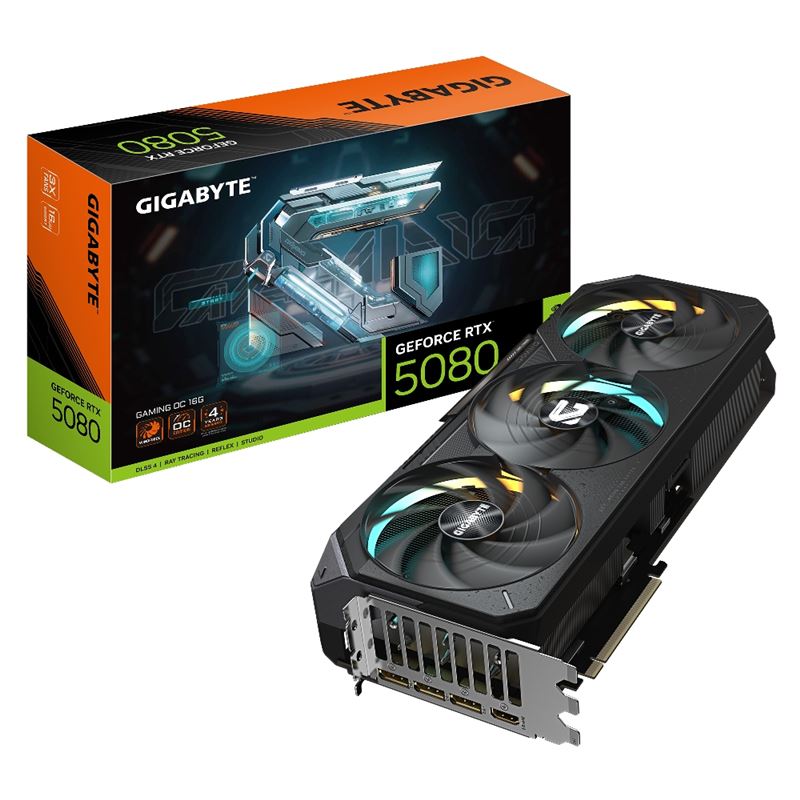 【PChome 24h購物】GIGABYTE技嘉GeForce RTX 5080 GAMING OC 16G顯示卡，售價49990元。（圖／品牌業者提供）