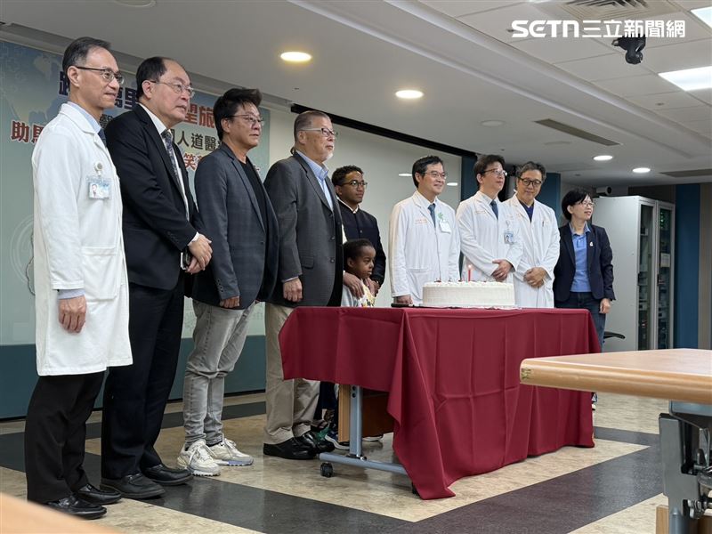 北醫附醫舉辦慶生會替病童Boum慶生。（圖／記者蔣季容攝影）