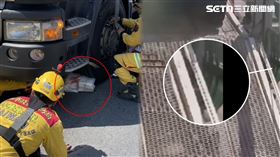 綠燈,便當,車禍,高雄,聯結車,燒臘,外送員,死角,仁武,水管路（圖／翻攝畫面）