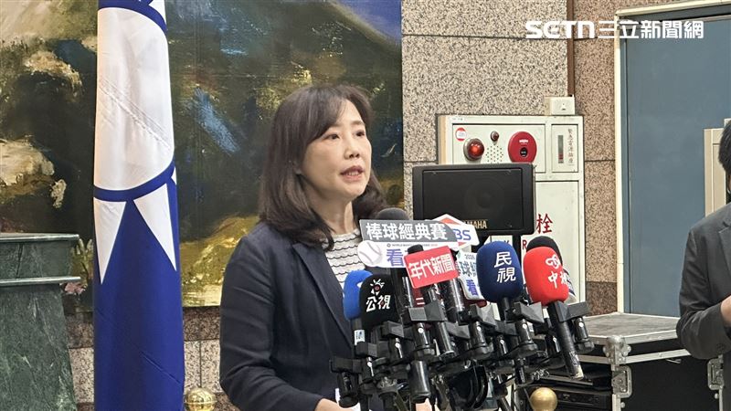 國民黨中常會今（18日）通過新人事案，由副主委尹乃菁接任文傳會主委一職。（圖／記者詹宜庭攝影）