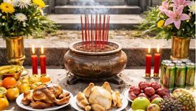 清明節落在4月5日，是華人傳統慎終追遠的重要節日。（圖／AI製圖）