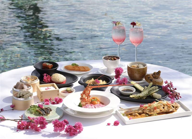 涵碧樓櫻花餐。（圖／飯店旅宿業者提供）