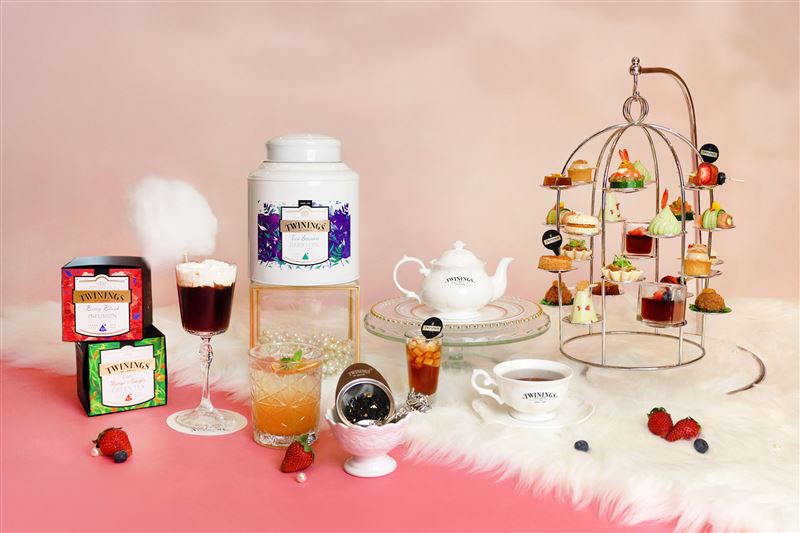 課程參與者可享用由大廳酒吧提供的TWININGS X JC CAT 女王的莓果莊園「精選單人下午茶」。（圖／飯店旅宿業者提供）