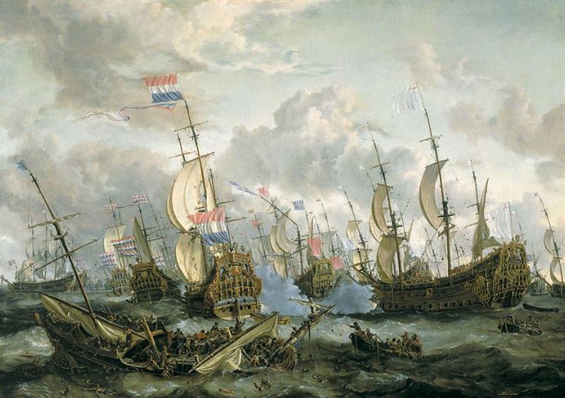 英荷戰爭，是發生於17世紀至18世紀英國與荷蘭之間的四次戰爭，主要目的是為了掌握海上勢力與海外貿易的主導權。（圖／翻攝自維基百科）