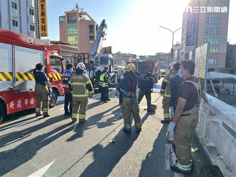 台南中華陸橋又傳奪命車禍，2年來已經3人成亡魂。（圖／翻攝畫面）