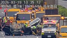國道3,車禍,緩撞車,傷者,南下（圖／翻攝畫面）