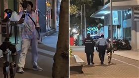 老婦「被機器人嚇到送醫」　警局出動人力逮捕它（圖／翻攝自微博）