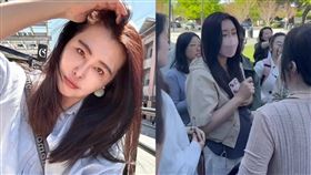 王祖賢近日現身矽谷，被粉絲包圍（右圖）。（翻攝小紅書）