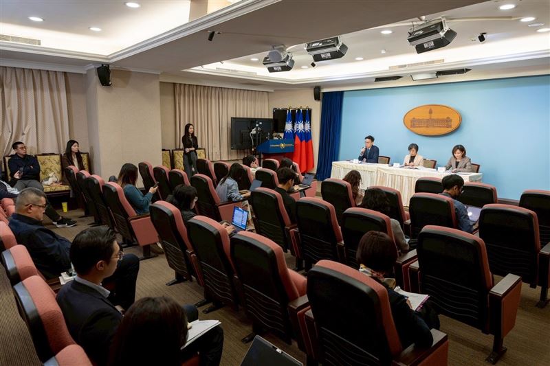 總統府回應記者提問。（圖／總統府提供）