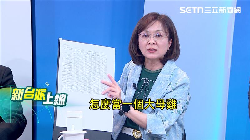 王時齊指出，鄭麗文好感度最後，如何能當上母雞呢。(圖/《新台派上線》)