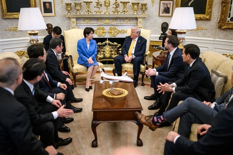 日本首相高市早苗訪美，會晤美國總統川普，全球關注。（圖／翻攝自X平台@WhiteHouse）