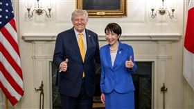 美國總統川普和日本首相高市早苗會面。（圖／翻攝自X平台@WhiteHouse）