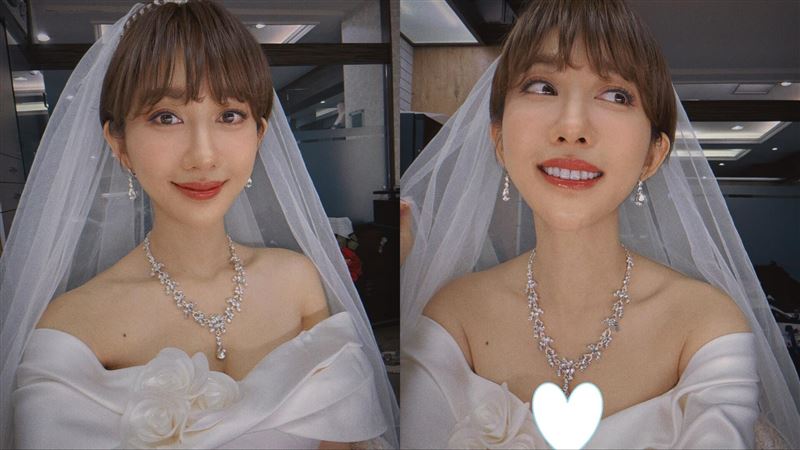 八點檔女神突公開婚紗照　辣露性感深溝