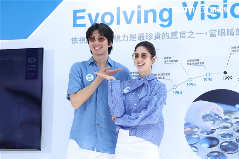 傅孟柏、莫允雯一起參加鏡片品牌活動。（圖／記者鄭孟晃攝影）