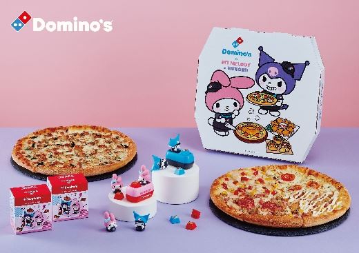 達美樂與三麗鷗驚喜推出第二彈聯名，購買「萌力滿點套餐」即可收藏限量週邊。（圖／達美樂提供）