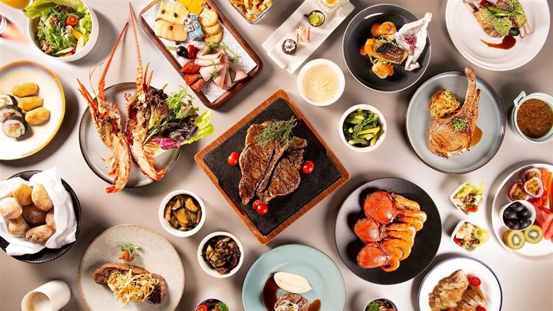 台北萬豪Garden Kitchen午間自助餐。（圖／台北萬豪提供）