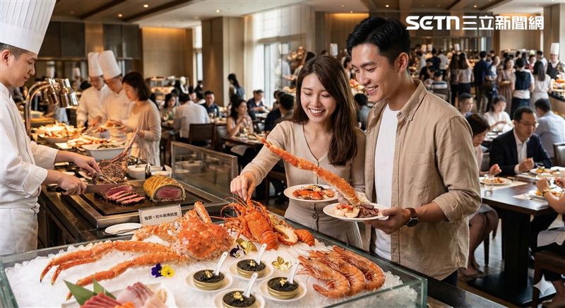 Buffet控快搶！台北5星飯店相繼推優惠「4人同行1人免費」超狂海鮮爽吃最低69折（圖／《三立新聞網》生活中心製作）