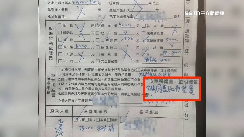 獨/付不出天價拖吊費 車主被迫簽讓渡書