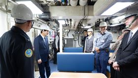 賴總統視導海鯤軍艦（3）總統賴清德19日登艦視導海鯤軍艦，了解最新的測試狀況。（總統府提供）中央社記者葉素萍傳真 115年3月19日