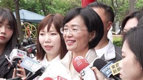 蘇巧慧出席中和鎮福宮「樂在捐血 熱血貢獻」活動時受訪（圖／翻攝畫面）