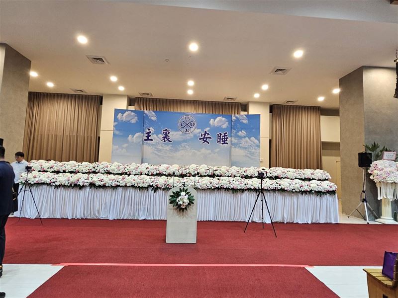 吳中純靈堂現場曝光。(圖/記者蔡維歆攝影)