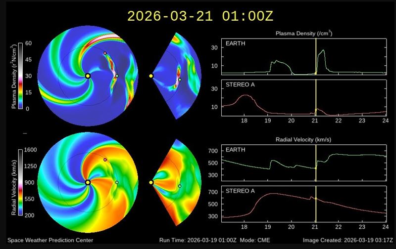 氣象署今上午10時發布中度磁暴警示訊息。(圖/中央氣象署)