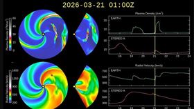  氣象署今上午10時發布中度磁暴警示訊息。（圖／中央氣象署）