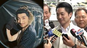 有網友發現中劇《逐玉》中「殺豬小隊」金爺（左）撞臉蔣萬安，蔣萬安受訪做出回應（組合圖／翻攝自李殿尊微博、翻攝畫面）